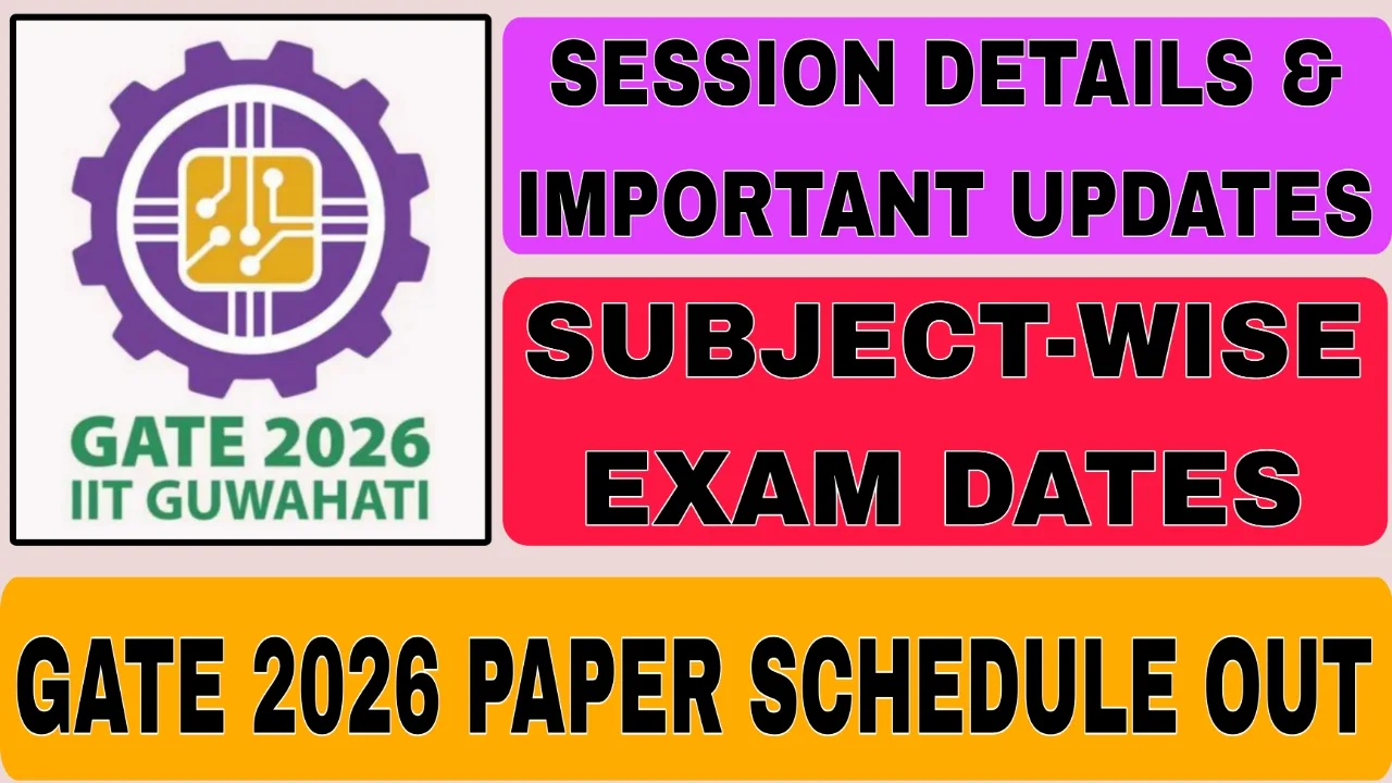 GATE 2026 Paper Schedule Out