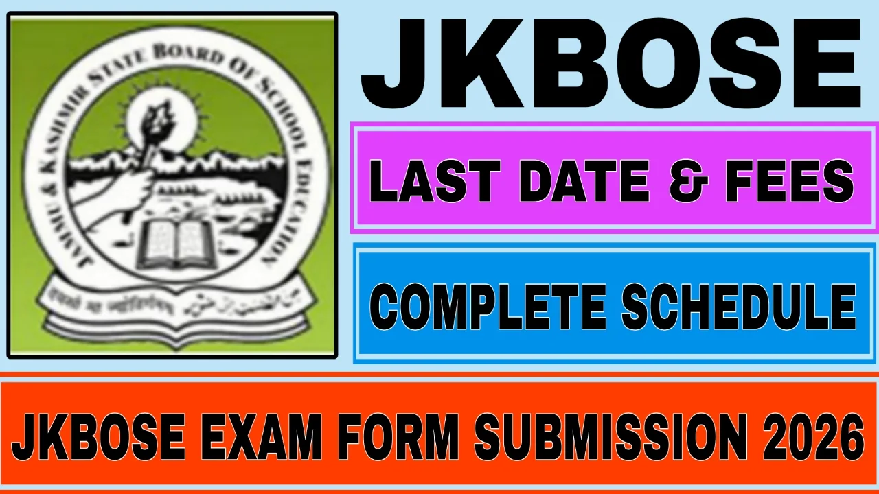 JKBOSE Exam Form Submission 2026